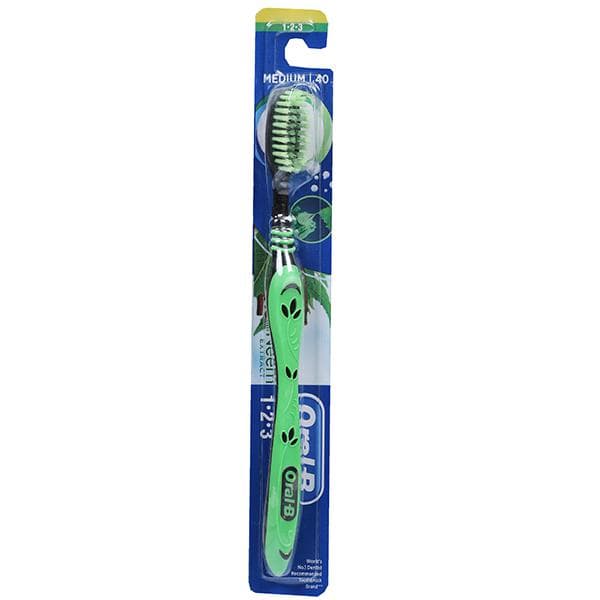 Oral B 123 With Neem Extract Medium Toothbrush