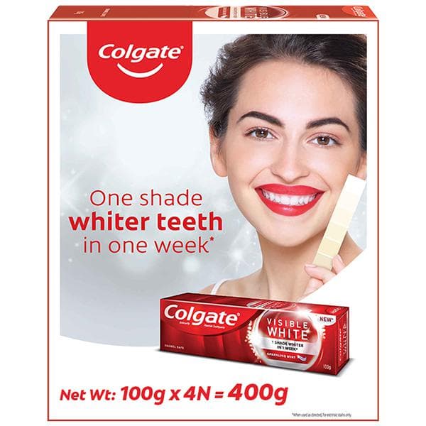 Colgate Visible White Toothpaste 4 x 100 g