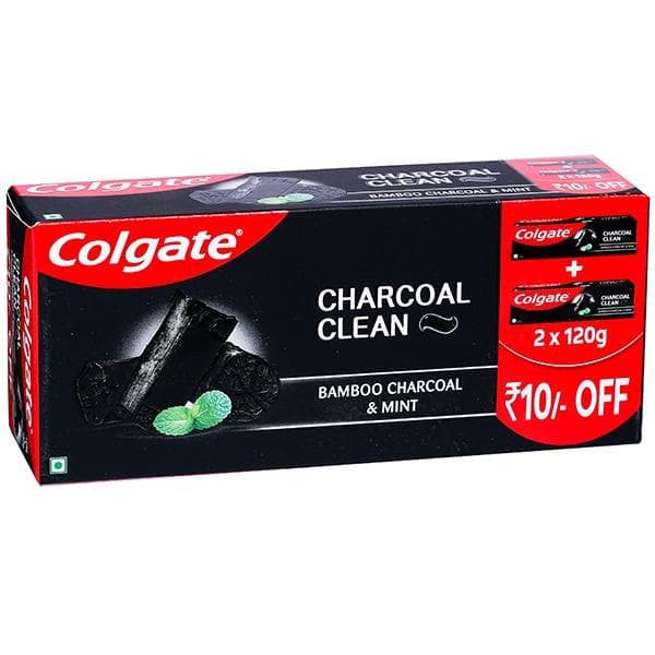 Colgate Charcoal Clean Bamboo Charcoal & Mint Toothpaste (Rs 10 Off) 2 x 120 g