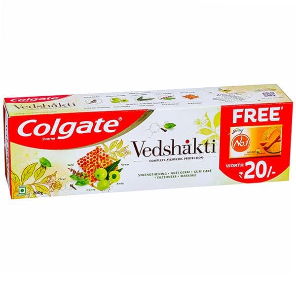 Colgate Swarna Vedshakti Toothpaste (Free Godrej No. 1 Soap 75 g) 200 g