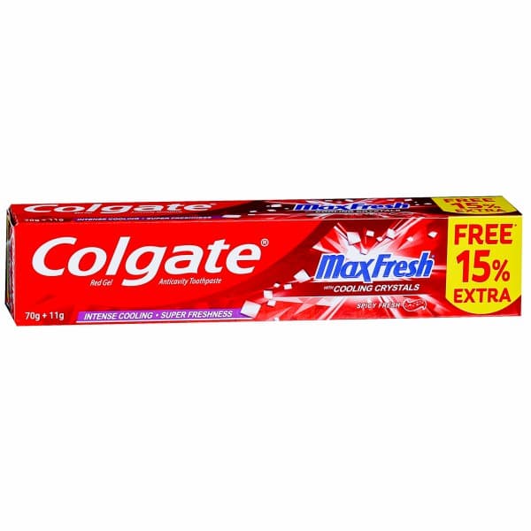 Colgate MaxFresh Anticavity Red Gel Toothpaste, Spicy Fresh (Free 15% Extra) 70 g