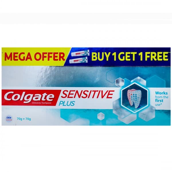 Colgate Sensitive Plus Anticavity Toothpaste (Buy 1 Get 1 Free) 2 x 70 g
