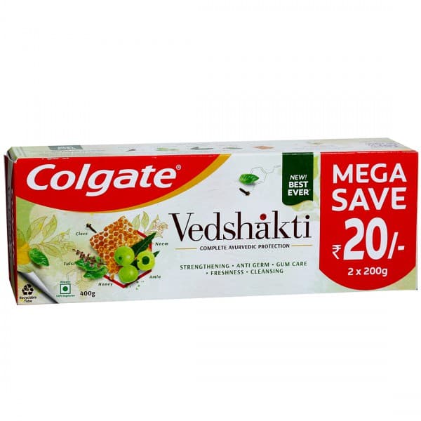 Colgate Vedshakti Toothpaste (Mega Save Rs 20) 2 x 200 g