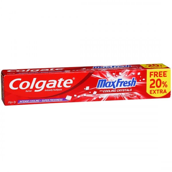 Colgate MaxFresh Anticavity Red Gel Toothpaste, Spicy Fresh (Free 20% Extra) 35 g