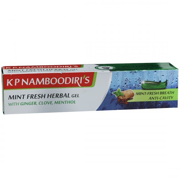K P Namboodiri's Mint Fresh Herbal Gel Toothpaste with Ginger, Clove, Menthol 150 g