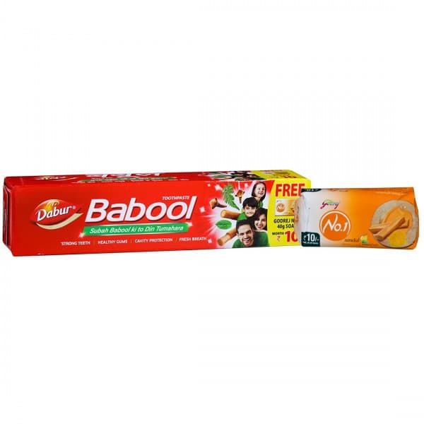 Dabur Babool Toothpaste (Free Godrej No.1 Soap 40 g) 175 g