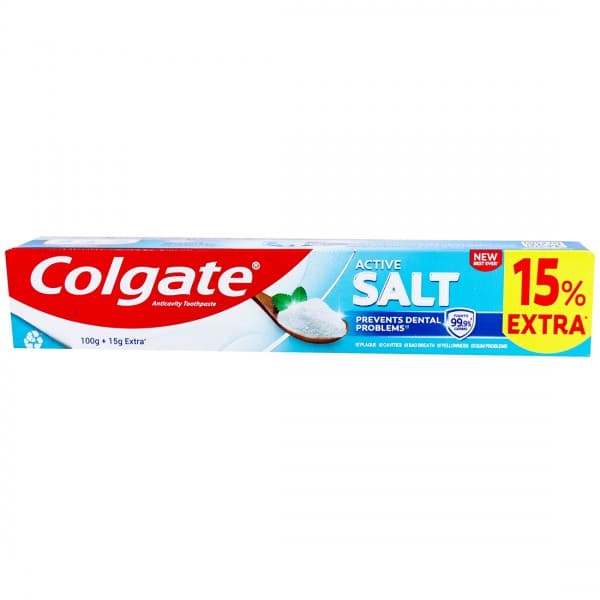 Colgate Active Salt Toothpaste (Free 15% Extra) 100 g