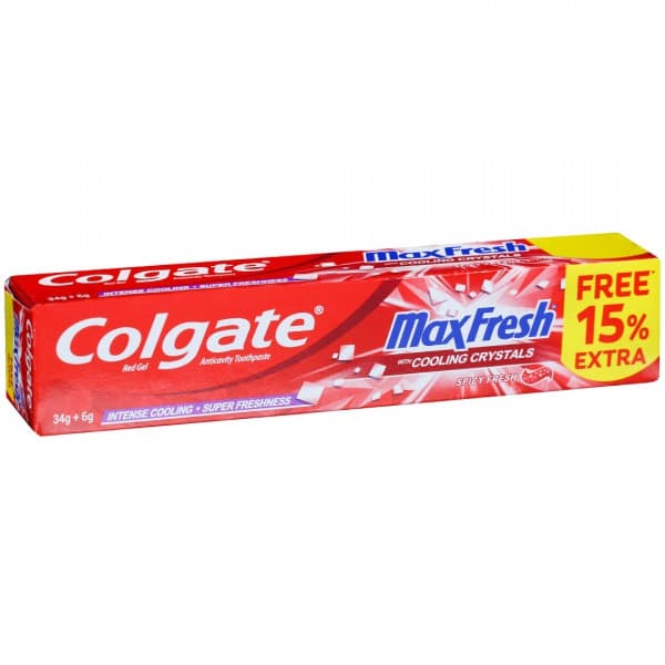 Colgate MaxFresh Anticavity Red Gel Toothpaste, Spicy Fresh (Free 15% Extra) 34 g