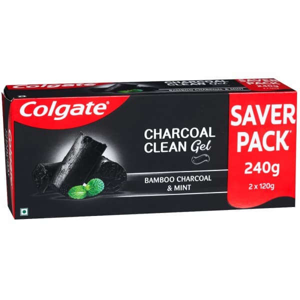 Colgate Charcoal Clean Bamboo Charcoal & Mint Gel 2 x 120 g