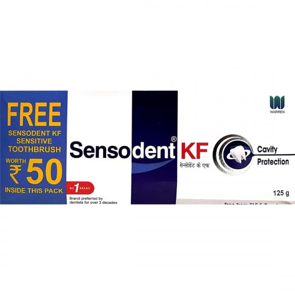 Sensodent KF Cavity Protection (Free Sensodent KF Sensitive Toothbrush Worth Rs. 50) 125 g