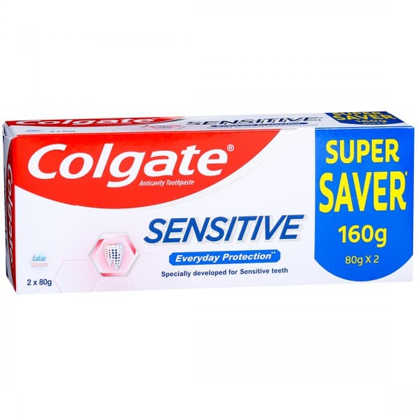 Colgate Sensitive Everyday Protection Anticavity Toothpaste 2 x 80 g