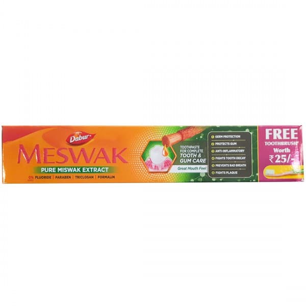 Dabur Meswak Complete Tooth & Gum Care Toothpaste (Free Toothbrush Worth Rs. 25) 200 g
