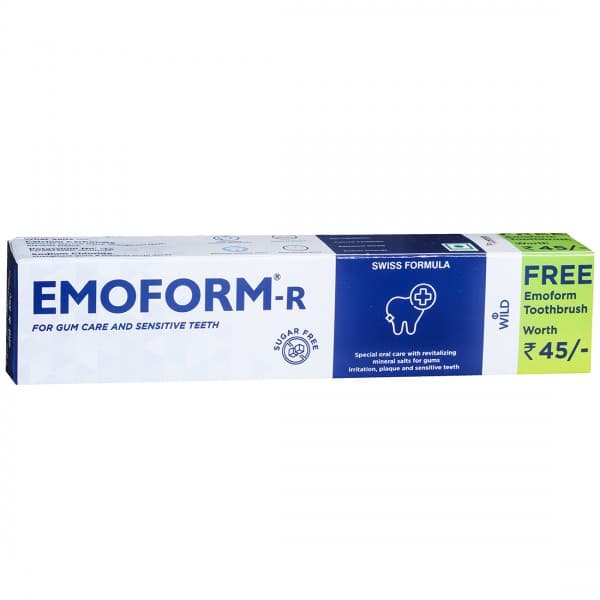 Emoform R Sugar Free Paste (Free Emoform Toothbrush Worth Rs. 45) 100 g