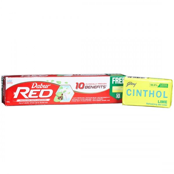 Dabur Red Toothpaste (Free Cinthol Lime Soap 35 g) 100 g