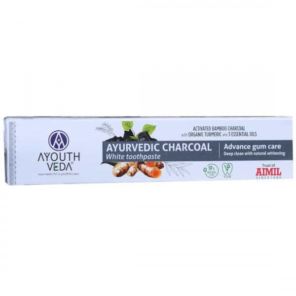Ayouthveda Ayurvedic Charcoal White Toothpaste 100 g