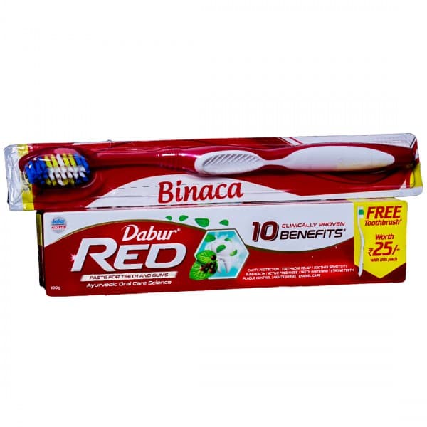 Dabur Red Toothpaste (Free Toothbrush worth Rs. 25) 100 g
