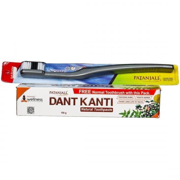 Patanjali Dant Kanti Natural Tooth Paste (Free Normal Toothbrush) 100 g