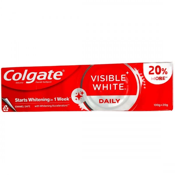Colgate Visible White Daily Anticavity Fluoride Toothpaste (20% More) 100 g