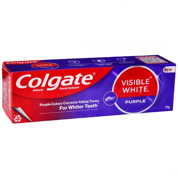 Colgate Visible White Purple Anticavity Fluoride Toothpaste 75 g