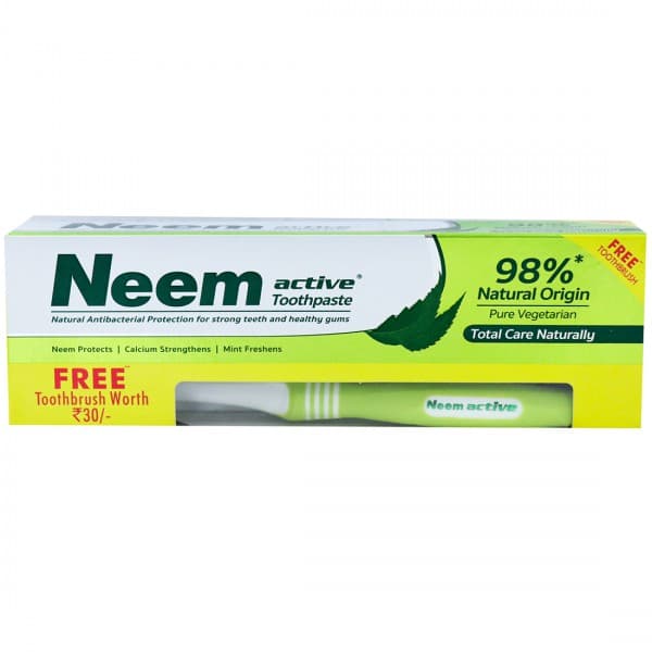 Neem Active 98% Natural Origin Toothpaste (Free Toothbrush) 200 g