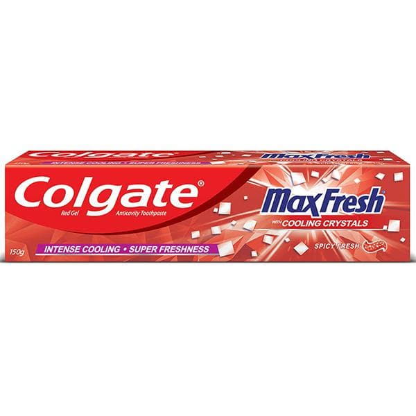 Colgate MaxFresh Anticavity Red Gel Toothpaste, Spicy Fresh 150 g