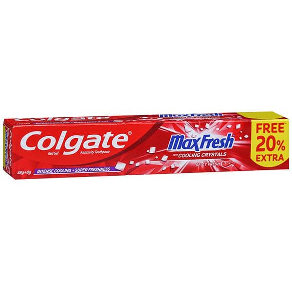 Colgate MaxFresh Anticavity Red Gel Toothpaste, Spicy Fresh (Free 20% Extra) 38 g