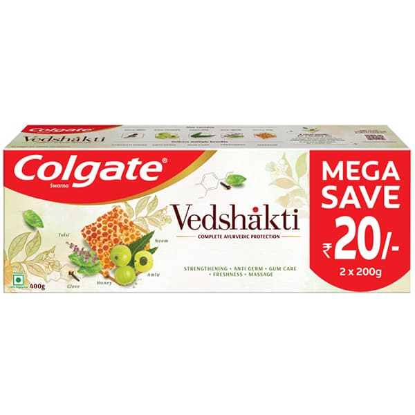 Colgate Swarna Vedshakti Toothpaste (Save Rs-20) 2 x 200 g