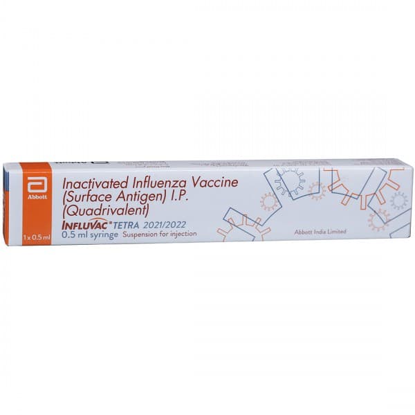 Influvac Tetra (Surface Antigen) 2021/2022 Vaccine 0.5 ml