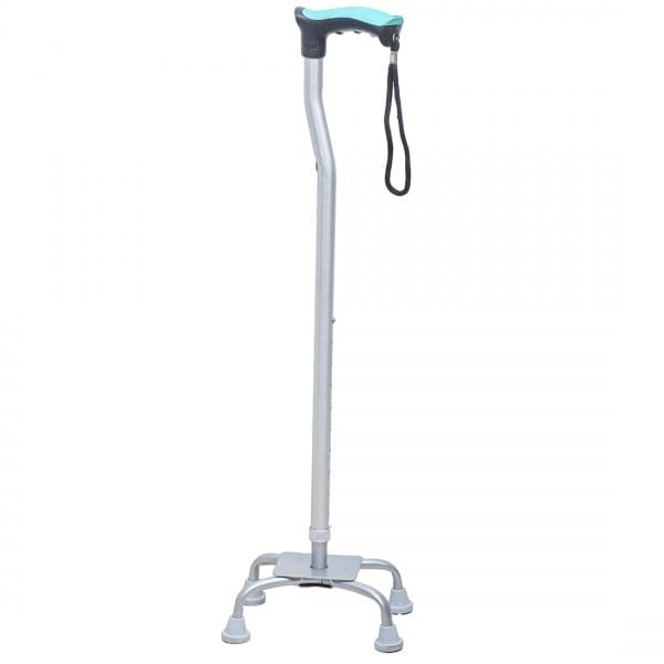 Tynor Cure Orthotics Walking Aids Stick Silver Quadri Universal (71-96 cm)