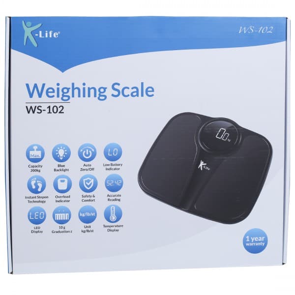 K-Life Personal Weighing Scale WS-102 Capacity - 200 kg