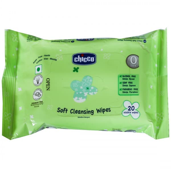 Chicco Soft Cleansing Wipes 20 cm x 15 cm CH111950 Pack Of 20