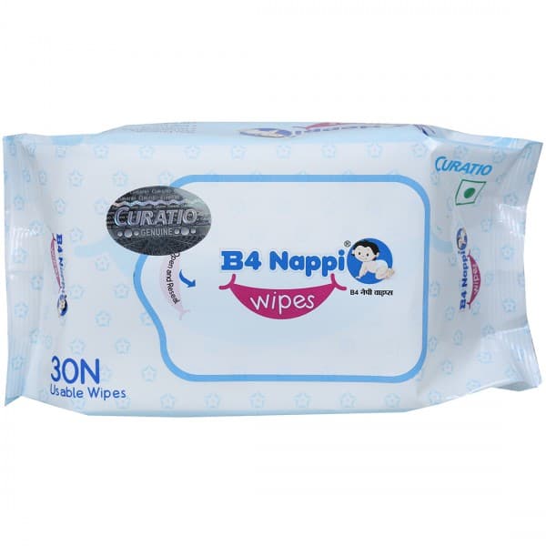 B4 Nappi Wipes 15 cm x 20 cm Pack Of 30