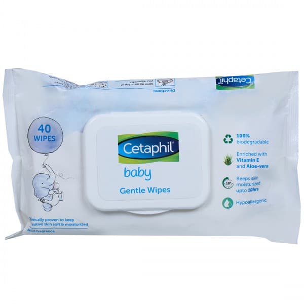 Cetaphil Baby Gentle Wipes 15 cm x 20 cm Pack Of 40
