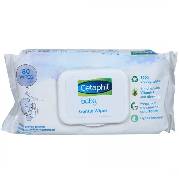 Cetaphil Baby Gentle Wipes 15 cm x 20 cm Pack Of 80