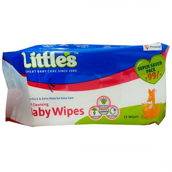 Littles Soft Cleansing Baby Wipes 15 cm x 20 cm Pack Of 72