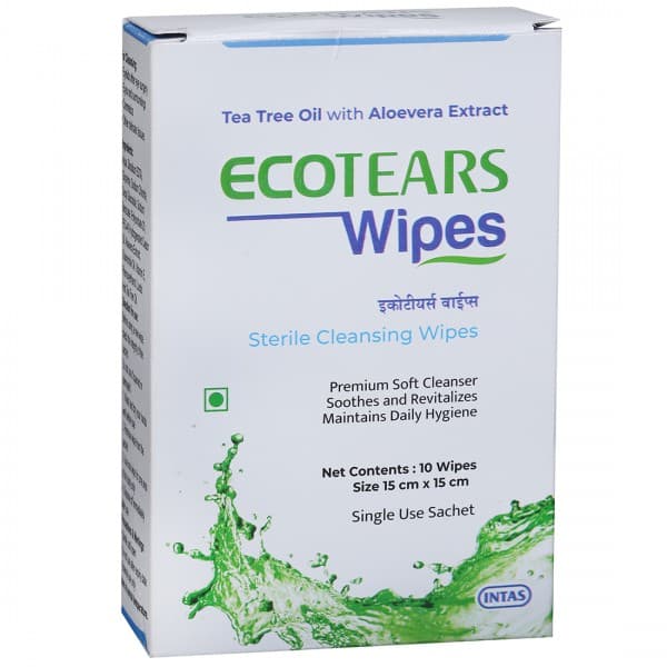 Ecotears Sterile Cleansing Wipes (15 cm x 15 cm) Pack Of 10