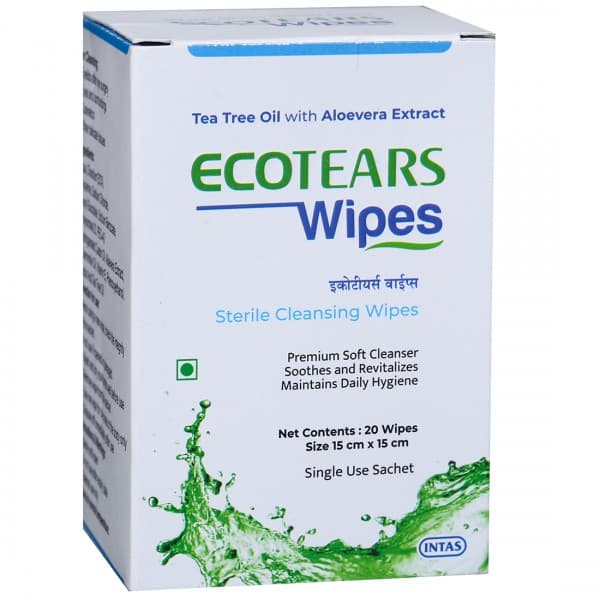 Ecotears Sterile Cleansing Wipes (15 cm x 15 cm) Pack Of 20
