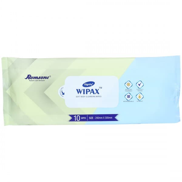 Dignity Wipax Soft Body Cleansing Wipes (240 mm x 300 mm) Pack Of 10