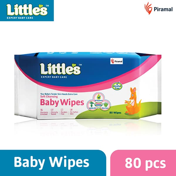 Littles Soft Cleansing Baby Wipes 150 mm x 200 mm Pack Of 80
