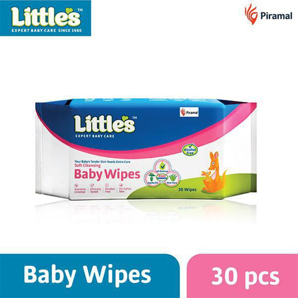 Littles Soft Cleansing Baby Wipes 150 mm x 200 mm Pack Of 30