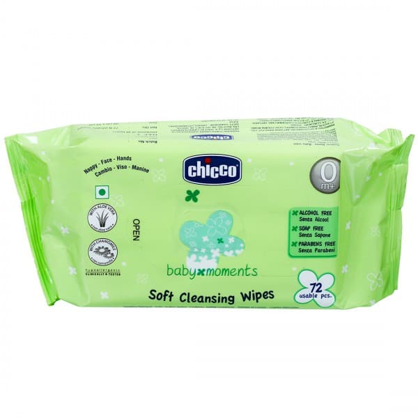 Chicco Baby Moments Soft Cleansing Wipes 20 cm x 15 cm CH83250 Pack Of 72