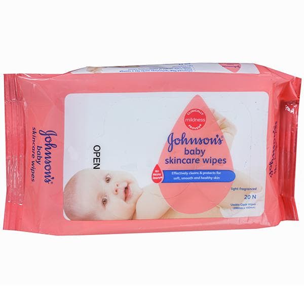 Johnsons Baby Wipes (200 mm x 150 mm) Pack Of 20