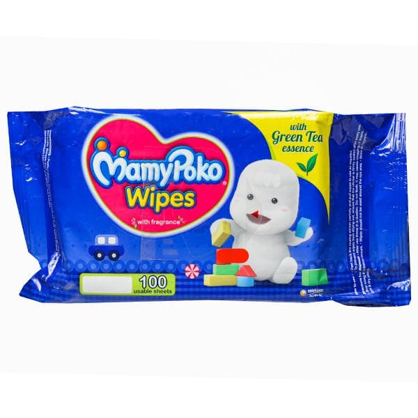 MamyPoko Wipes With Green Tea Essence 200 mm x 140 mm Pack Of 100