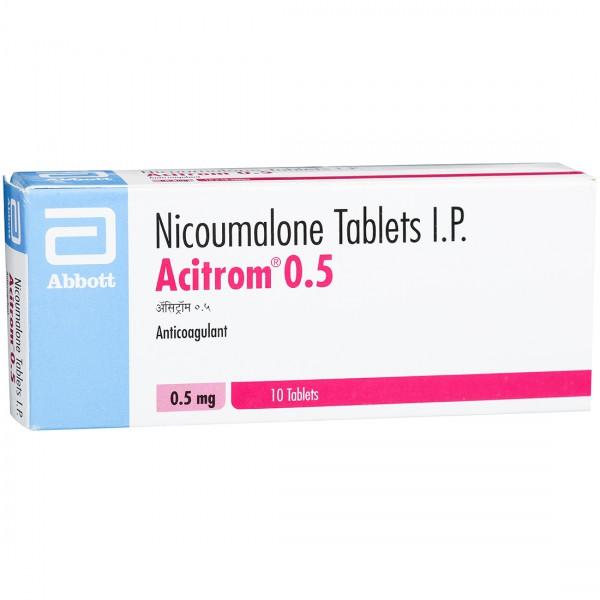 Acitrom 0.5 mg Tablet (10 Tab)