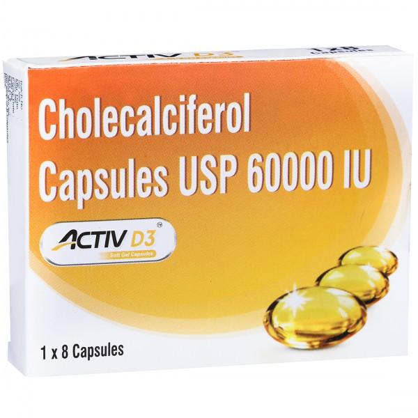 Activ D3 Softgel Capsule (8 Cap)