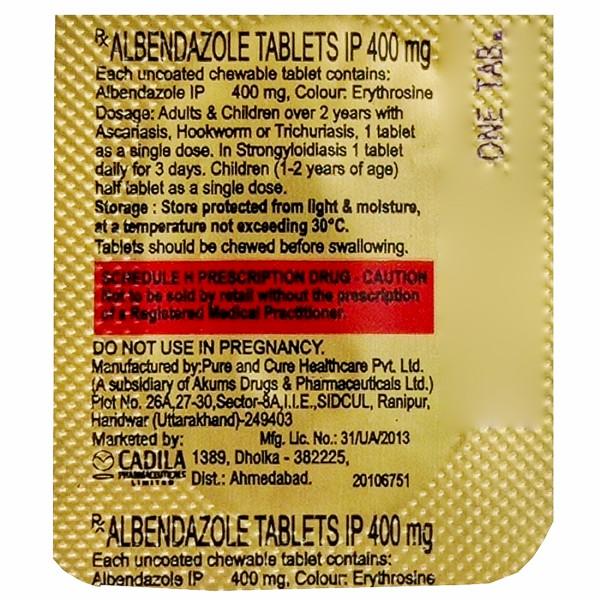 Albendazole 400 mg Tablet
