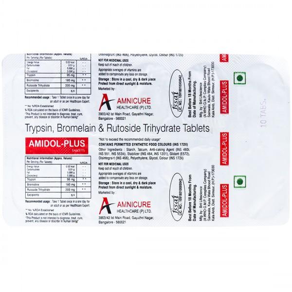 Amidol Plus 10 Tablets