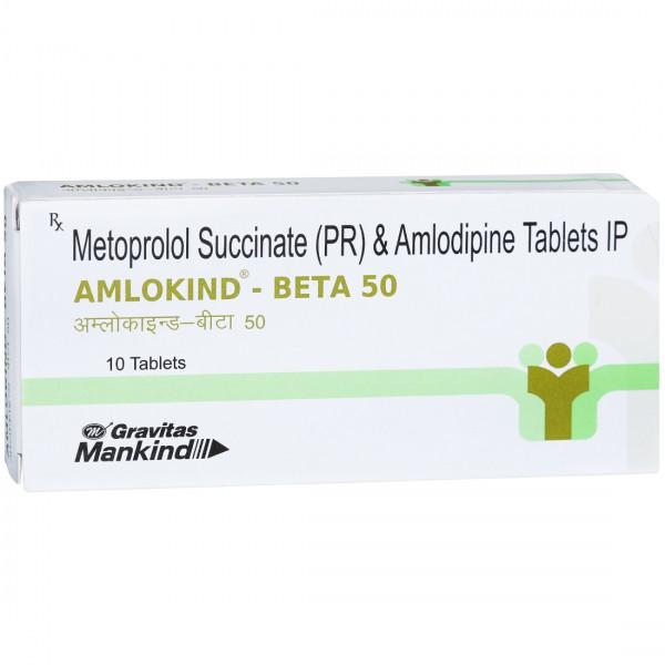 Amlokind Beta 50 mg Tablet (10 Tab)