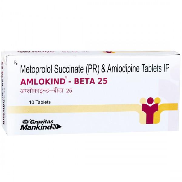 Amlokind Beta 25 mg Tablet (10 Tab)