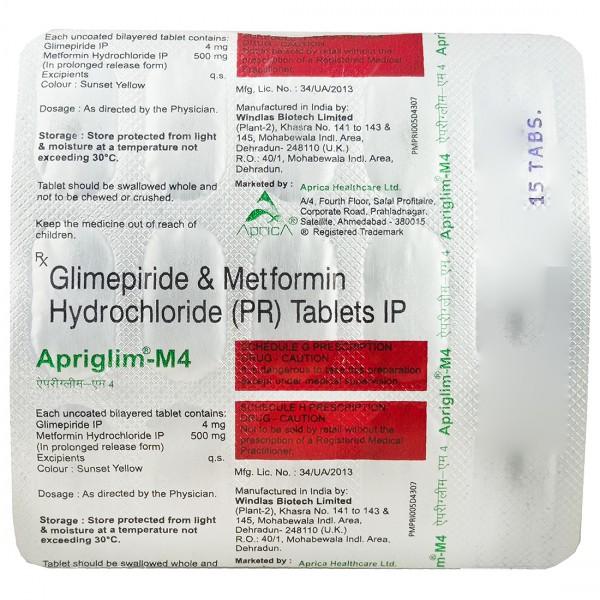 Apriglim M 4 mg Tablet (15 Tab)